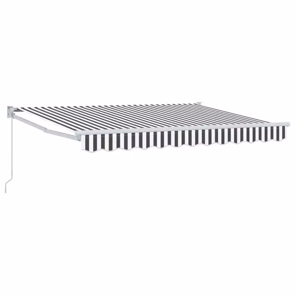Tenda retrattile Videx con bracci pieghevoli in alluminio e tessuto in poliestere, Colore: Antracite e Bianco, L: 350 cm x P: 200 cm – 2