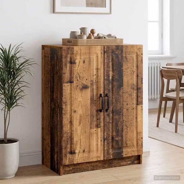 Credenza vidaXL in legno ingegnerizzato color marrone, stile moderno, L 66 cm x P 34,5 cm x H 87 cm