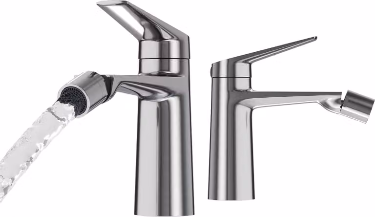 Granitan - Miscelatore bidet - Rubinetto bagno altezza 14,6 cm - Rubinetto cromato - ottone - NAVE