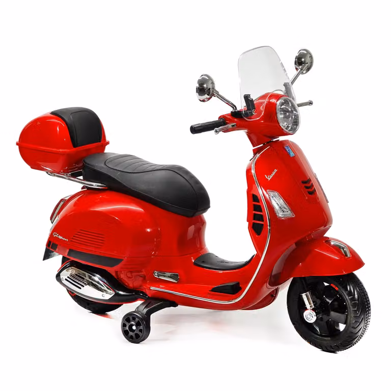 Tu Giochi Vespa Elettrica Rossa per Bambini con Luci e Musica e Batteria Ricaricabile