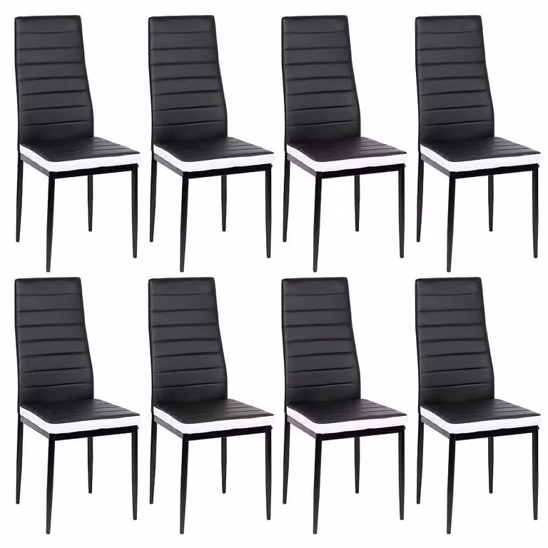 Sedia da pranzo - Sedia - Sedia a conchiglia - Sedia da cucina - Sedie da pranzo - Set da 8 - Rivestimento in ecopelle