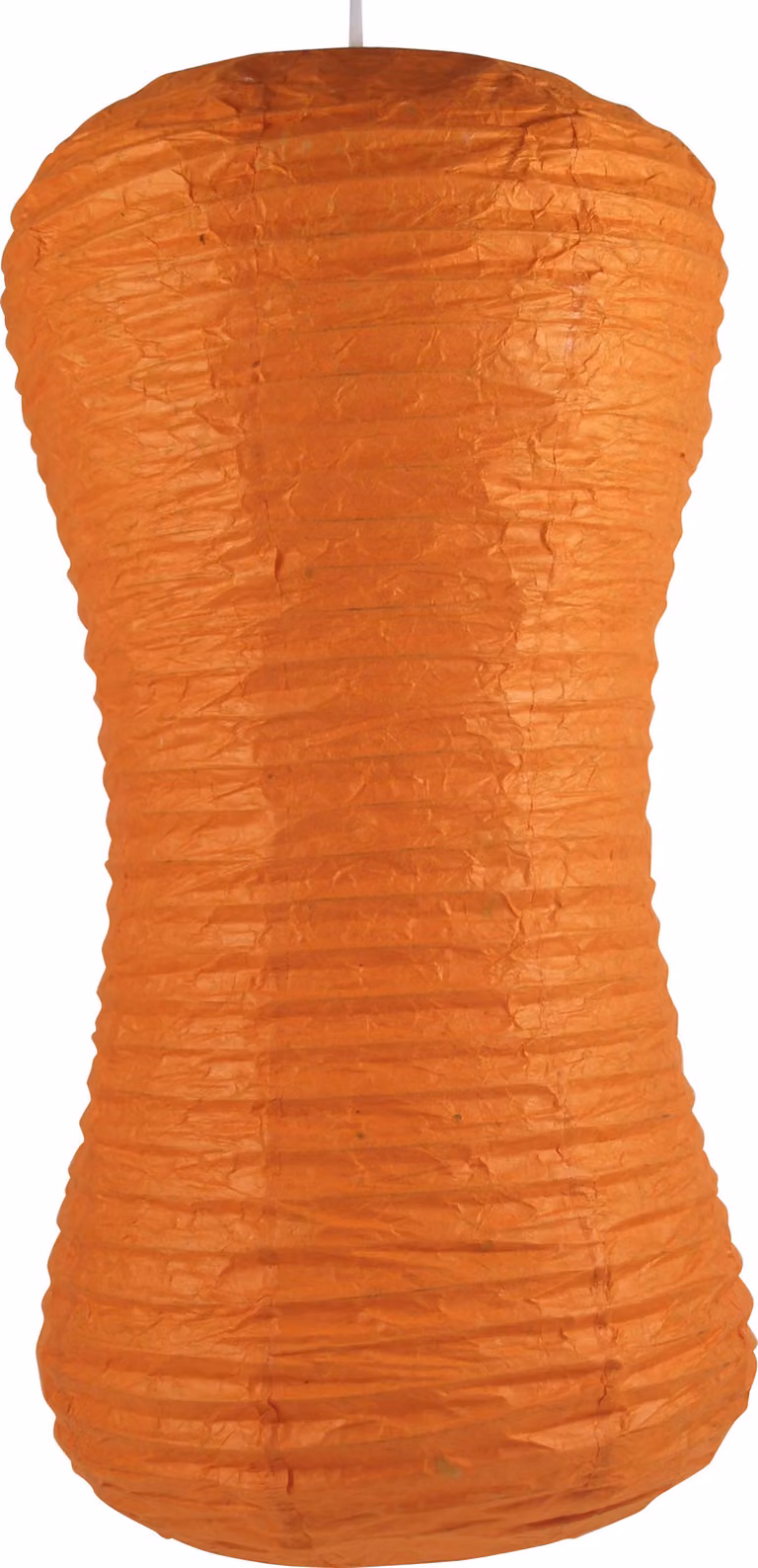 Coronada Wave Rice Paper Lokta Hanging Lamp - Orange, Lokta Paper, 52*29*29 cm, paralumi asiatici in carta e tessuto