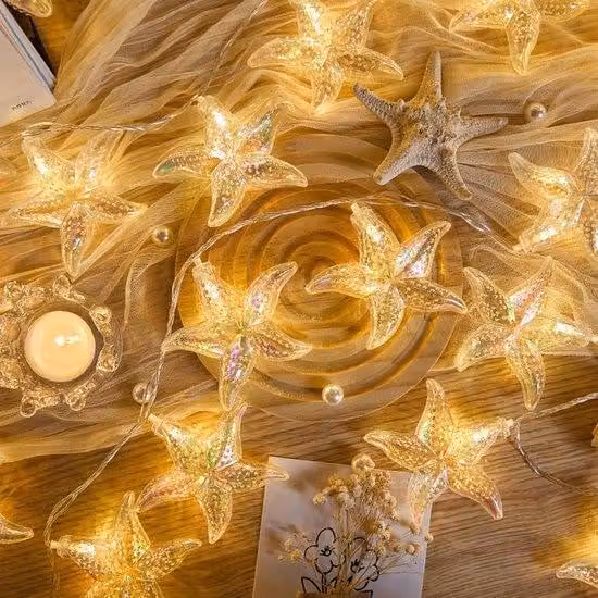 Ghirlanda luminosa a LED per la cameretta dei bambini - Lampade da notte - Illuminazione d'atmosfera - Effetti luminosi - Lampada per cameretta - Luce a LED - Bianca - Piccola - Lampada da comodino