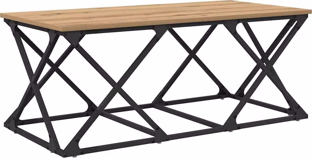 Tavolino da salotto Rovere artigianale 100 x 49 x 40 cm