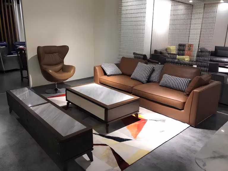 Dreisitzer Couch Polster Design Sofa Moderne 3er Sitz Sofas Zimmer Möbel Braun