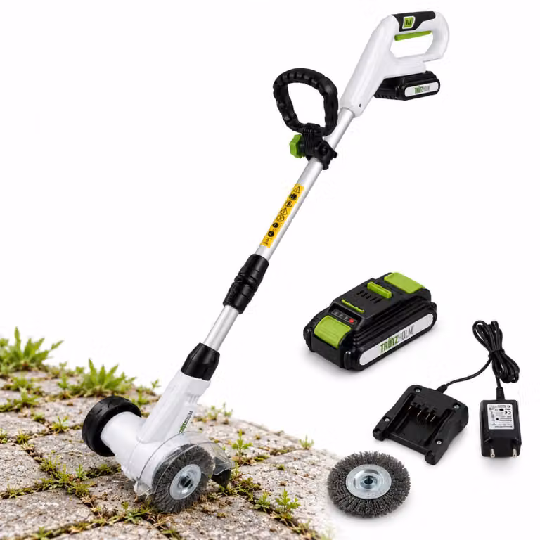Pulitore per fughe a batteria 20 V incl. batteria 2,0 Ah spazzole intercambiabili per fughe manico telescopico
