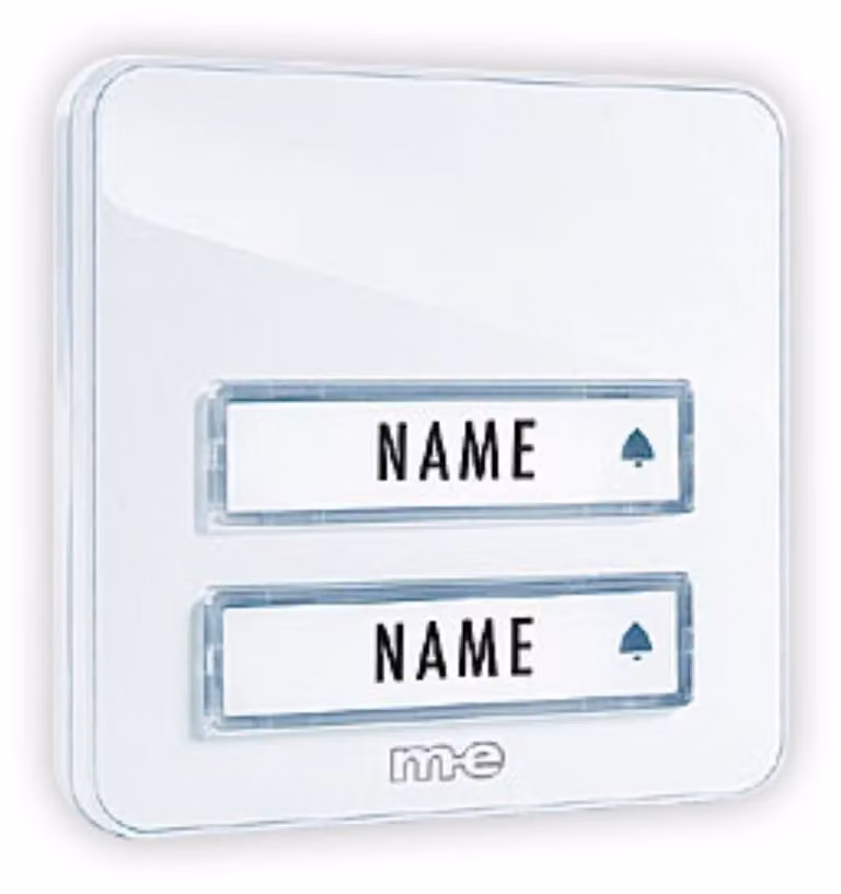 M-E MODERN-ELECTRONICS Campanello a pulsante KTA 2 famiglie bianco (KTA-2 W)