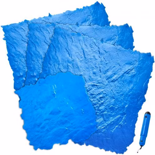 Tappetino per timbri in poliuretano VEVOR per decorazione calcestruzzo e pavimenti effetto ardesia, blu, L/P: 914 x 914 mm e 500 x 500 mm