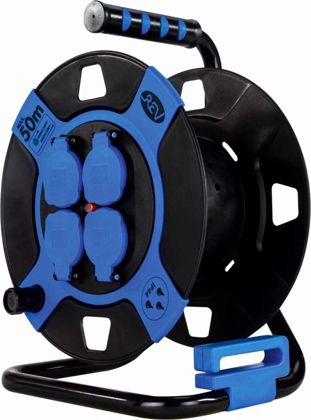 REV Fusto vuoto a 4 pieghe in plastica IP44 nero/blu