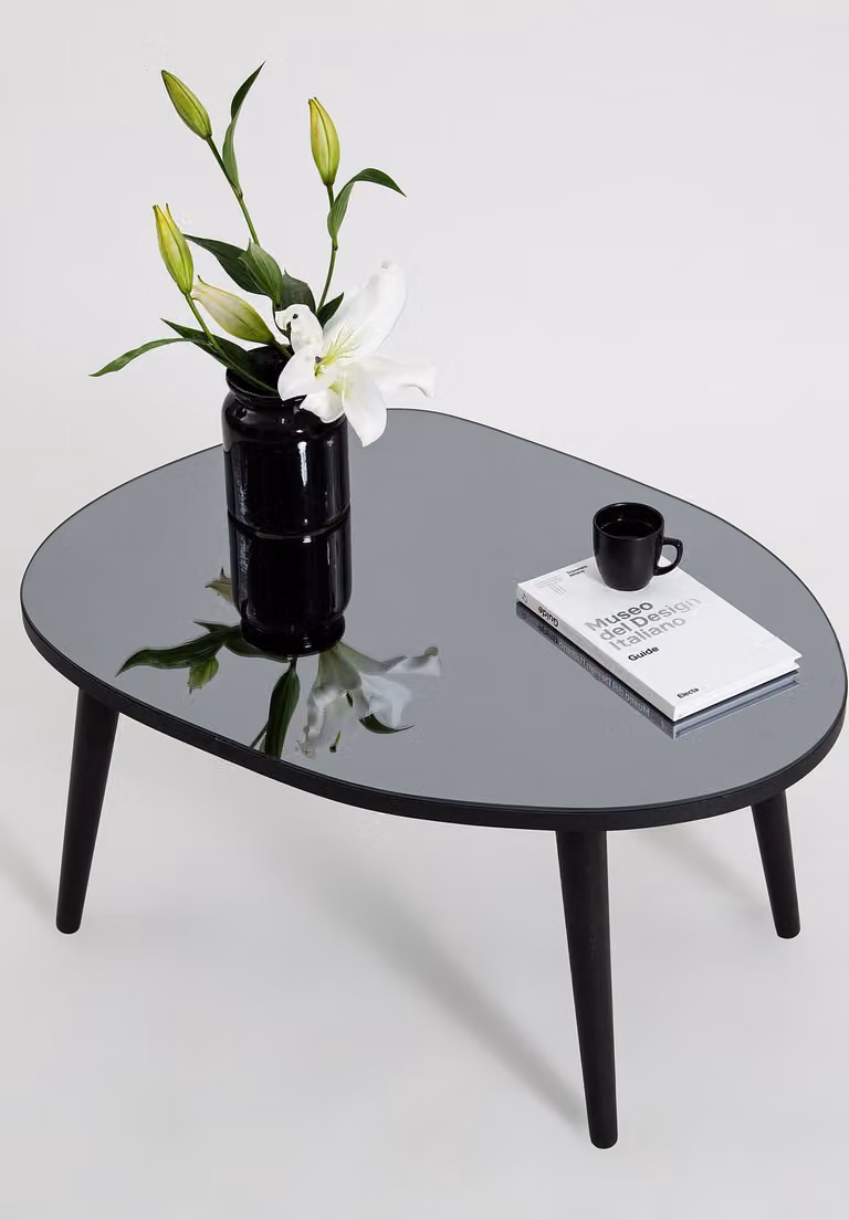 Skye Decor, Gusto - Black, Fume, tavolini, nero, vetro, 75 x 38 x 55 cm