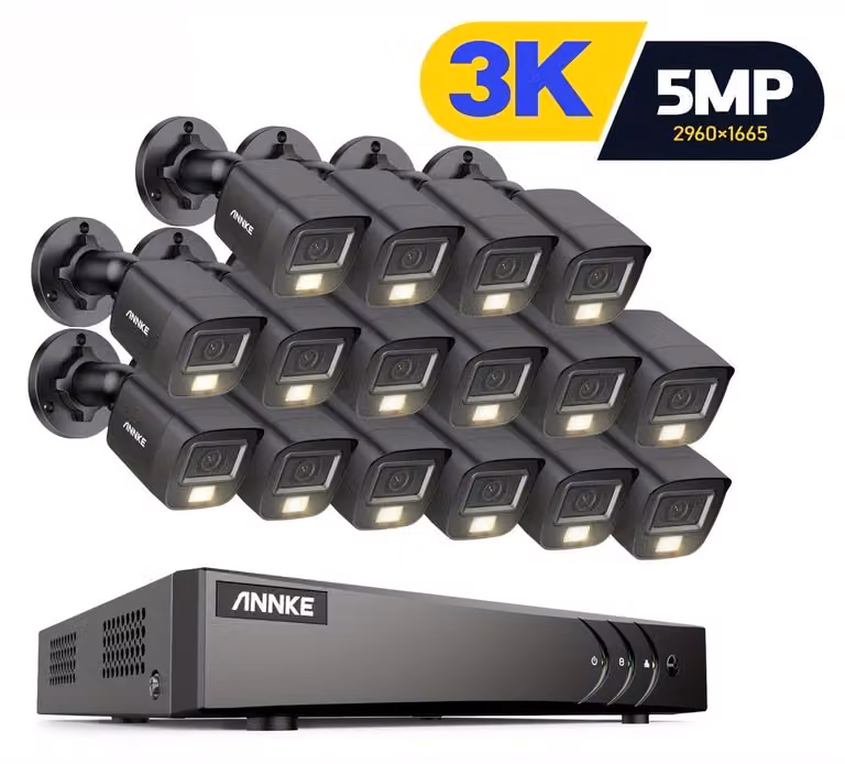 Sistema di sicurezza a 16 canali - Sistema di telecamere - Kit di videosorveglianza - Telecamera di sorveglianza - Kit di monitoraggio