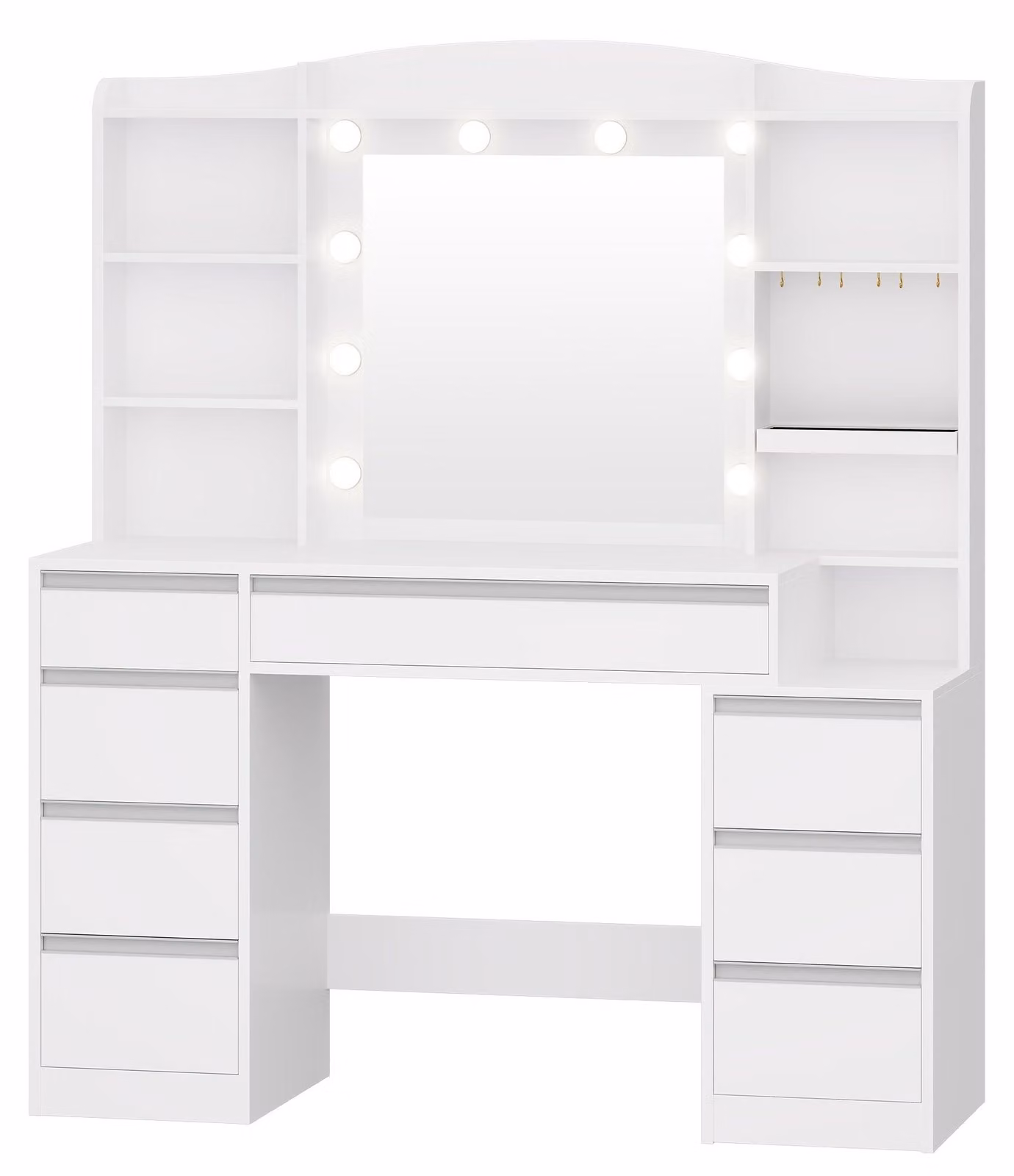 Tavolo da trucco - Comodino da trucco - Tavolo per il trucco - Tavolo per la bellezza - Organizzatore per il trucco - Illuminazione LED, 3 colori