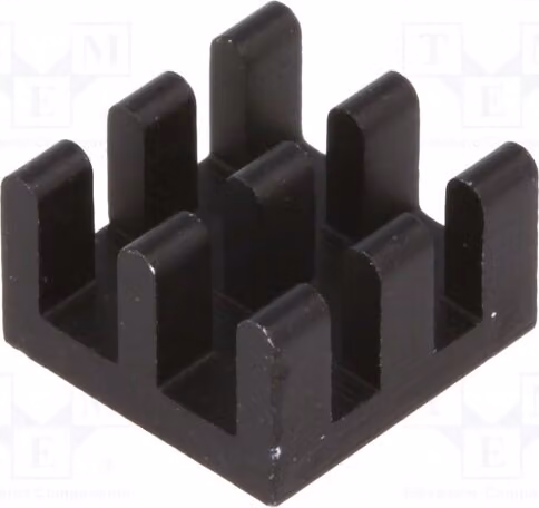 1 dissipatore di calore: stampato, dimensioni: L: 10 mm, W: 10 mm, altezza: 6 mm, colore: nero, materiale: alluminio, modello: ICKBGA10X10