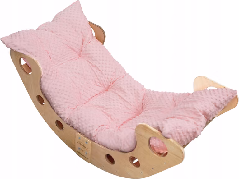 Skyline arco di legno per arrampicata triangolo di arrampicata per bambini arco di legno per bambini Montessori laccato pieghevole, mod.B, 85x42x36cm, Rosa