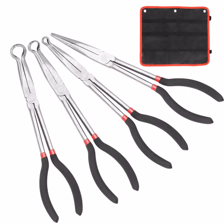 Set di 4 morsetti per tubi flessibili, adatti a tubi flessibili da 1/4", 1/2" e 3/4"