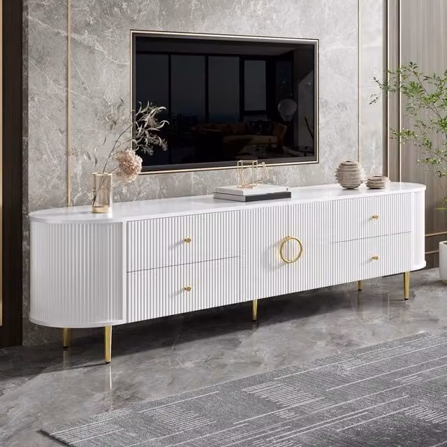 Mobile TV Lowboard ¨C MINIMAL ¨C MDF, Alluminio, Soggiorno
