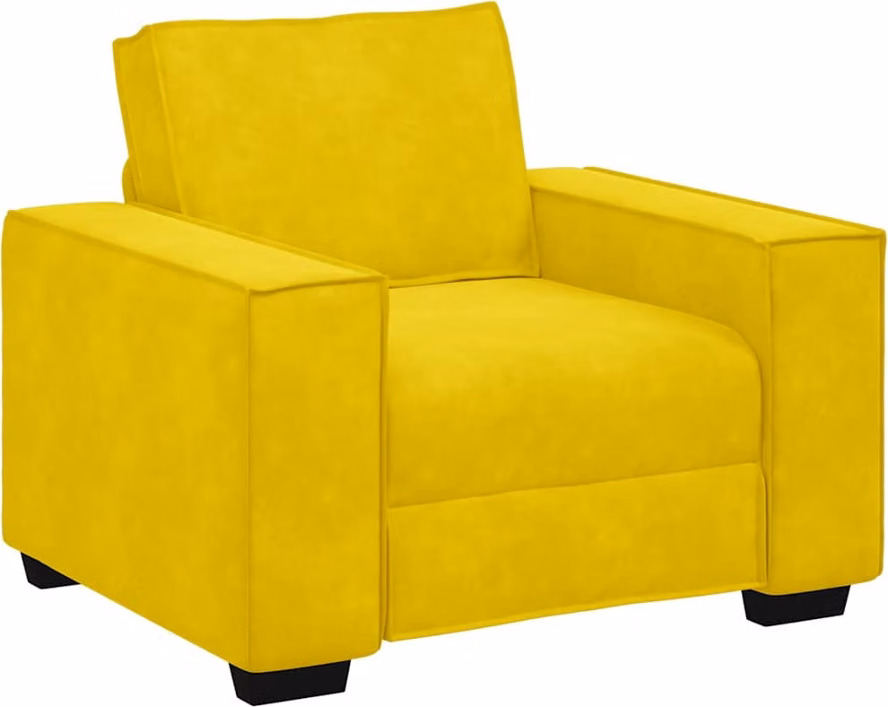 Divano Sedia Giallo 100x78x84 cm Velluto