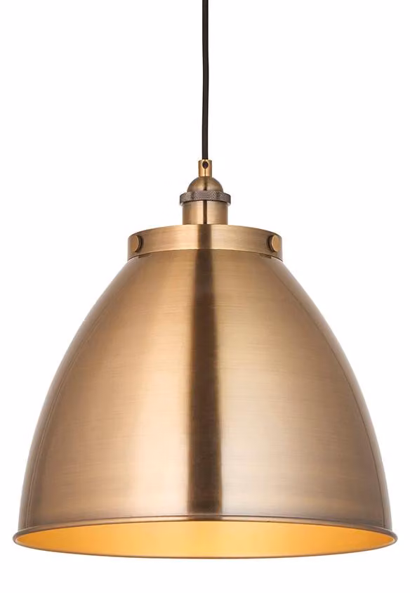 Lampada a sospensione FRANKLIN in ottone antico, 1xE27x20W, metallo, dimensioni: 156,5x33,5x33,5 cm, IP20, Endon