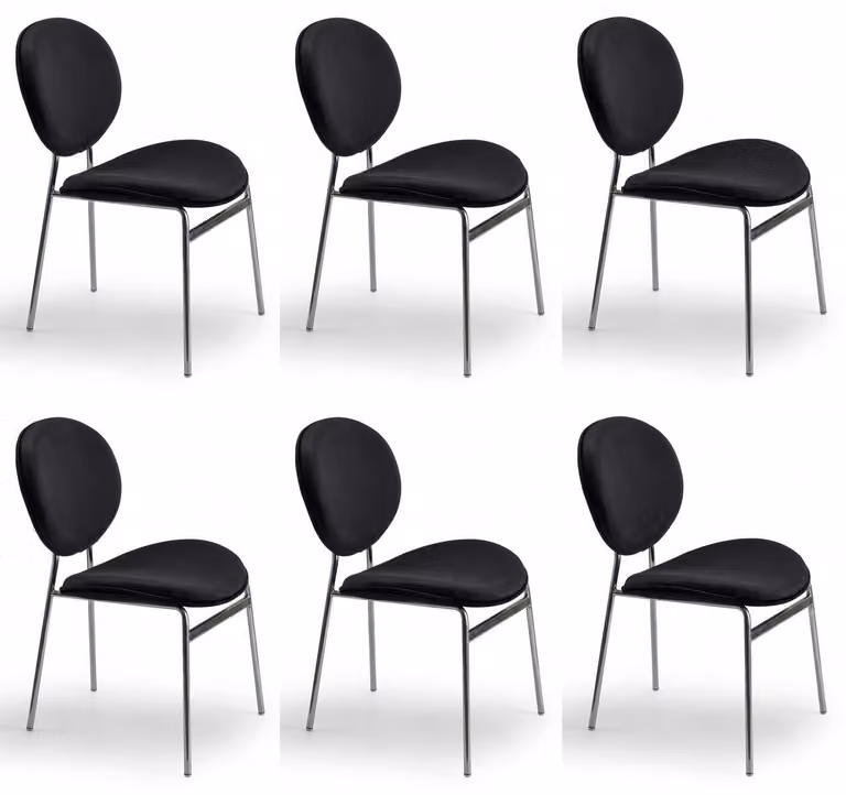 Set di 6 sedie imbottite: comode, eleganti e dal design moderno.