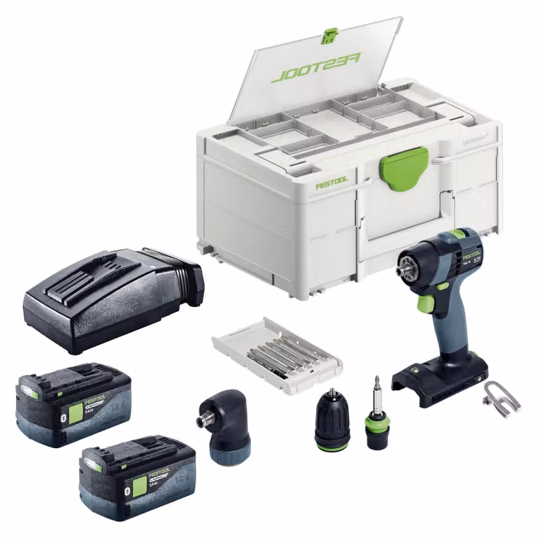 Festool TXS 18-Basic-Set Trapano avvitatore a batteria 18 V 40 Nm Brushless + 2x batteria 5,0 Ah + caricabatteria + Systainer