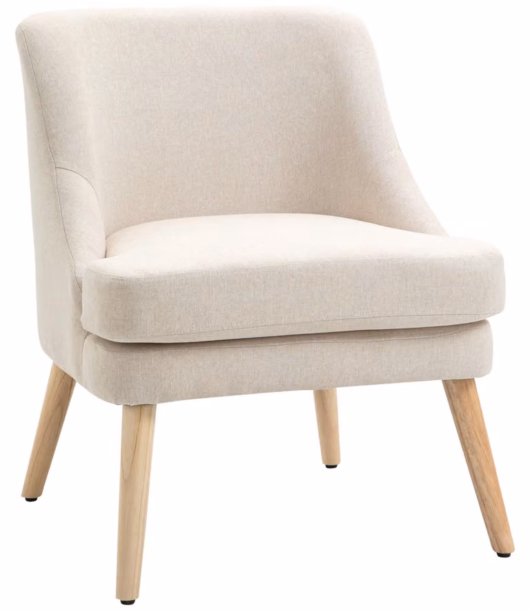 Poltrona - Sedia da salotto - Poltrona - Sedia reclinabile - Poltrona relax - Beige - Design scandinavo