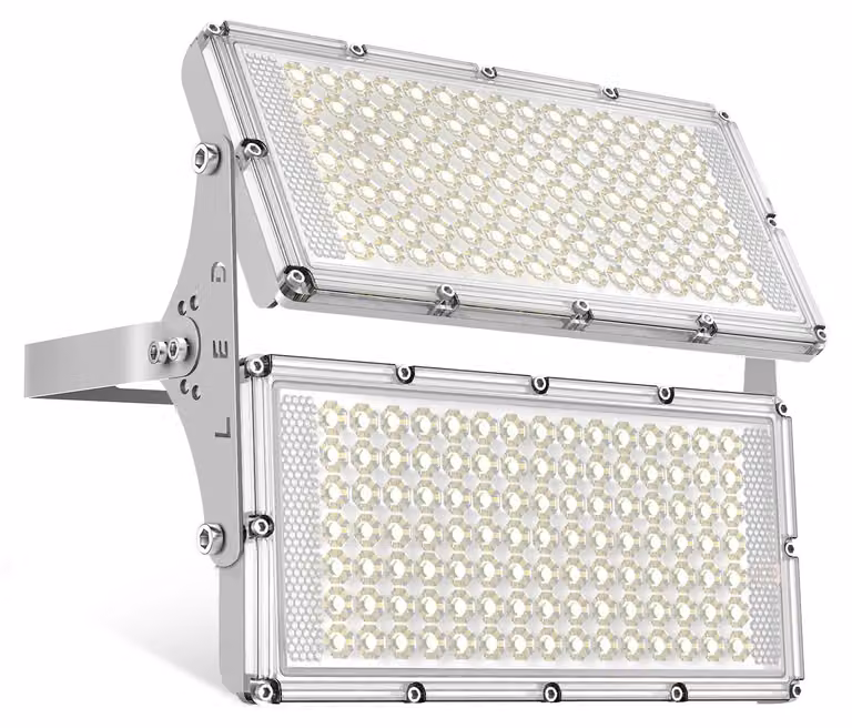 Fari a LED - 200 W - Grado di protezione IP66 (resistente all'acqua) - 3500 K (bianco caldo) - 220–240 V - Confezione da 2 - Illuminazione esterna