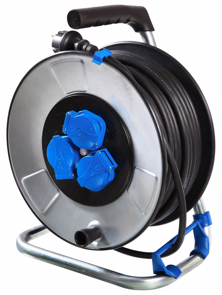 as-Schwabe 10325 IronCoat avvolgicavo in metallo 285mmØ, 25m H07RN-F 3G2.5 ***NEW***