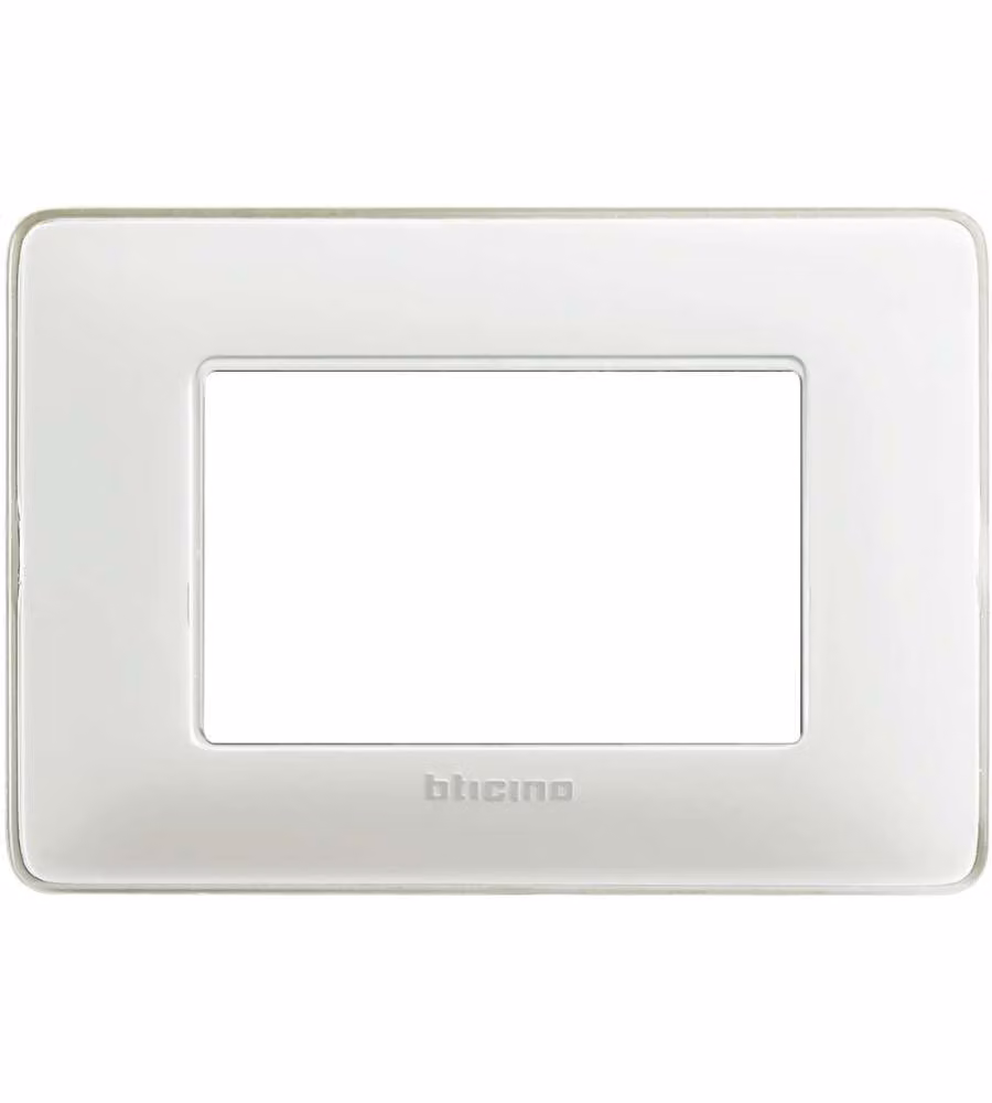 Bticino Placca 3 moduli ghiaccio Matix