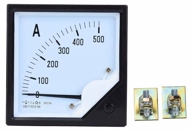 Contatore di corrente analogico da 500A, a forma quadrata, con precisione di 1,5