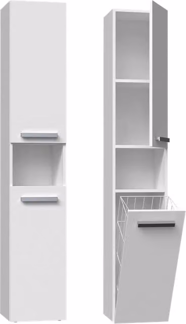 Colonna bagno NEL III bianca con ante a battente e ripiani interni H: 174 cm, L: 31 cm, P: 30 cm – 1