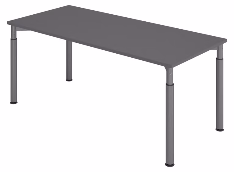 bümö Scrivania Serie-Y - Decorazione: grafite, struttura: grafite, dimensioni: 180 x 80 cm