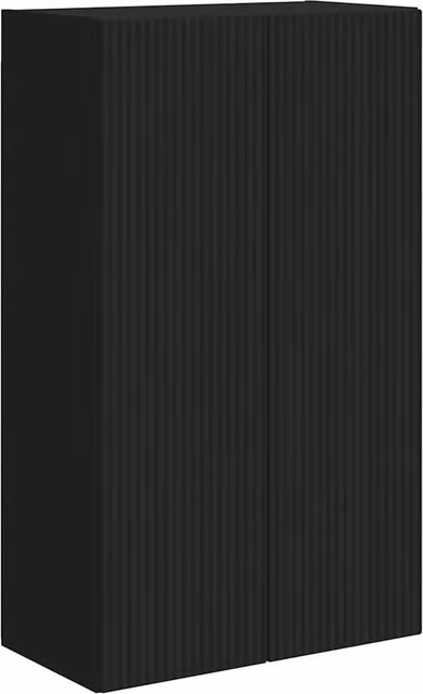 Mobile TV da parete minimalista moderno 59,5 x 31 x 100 cm con pratico contenitore in legno nero 02_0055040