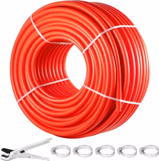Tubo PEX multistrato in metallo composito PEX-B di colore rosso, Diametro: 2,54 cm, Lunghezza: 152,4 m
