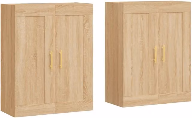 Armadietti a Parete 2 pz Rovere Sonoma in Legno Multistrato CFW9550520