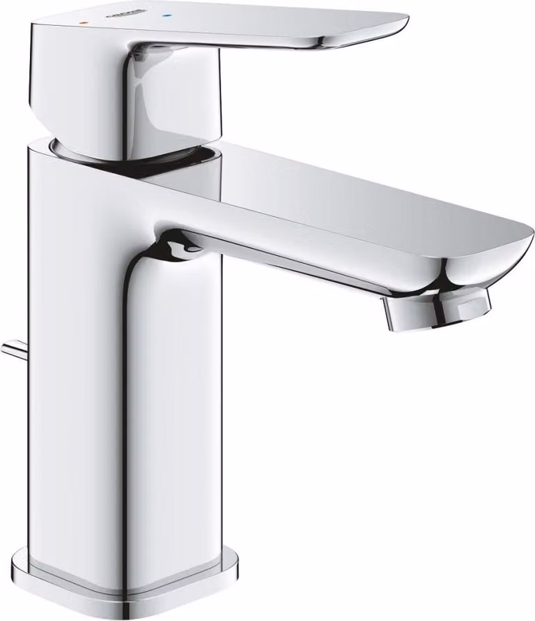 GROHE Cubeo Mitigeur monocommandé pour lavabo, S-Size, saillie 106mm, vidage Push-Open, EcoMode, 1017320000, 1017320000