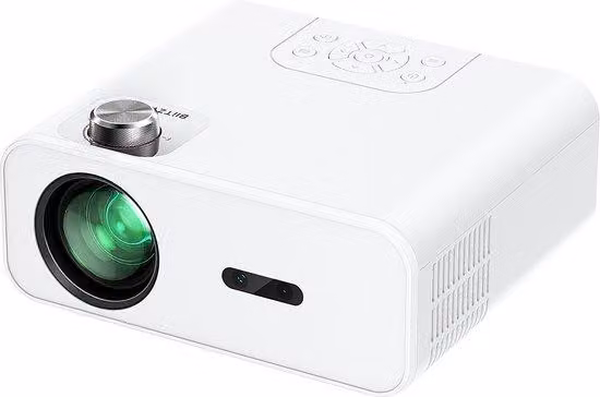 Proiettore LED con messa a fuoco automatica intelligente, risoluzione 4K, 9000 lumen, correzione trapezoidale orizzontale 6D, supporto per proiezione laterale, funzione di connessione Bluetooth
