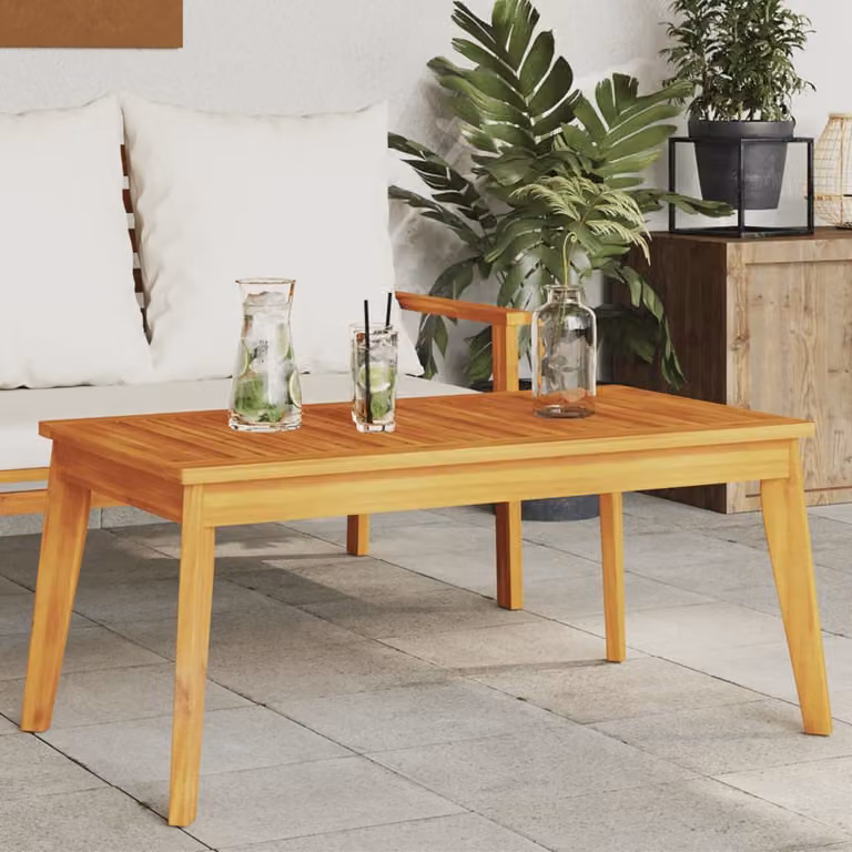 vidaXL Tavolo da Giardino Rettangolare in Legno di Acacia Naturale Marrone L: 58 cm, P: 58 cm, H: 45 cm