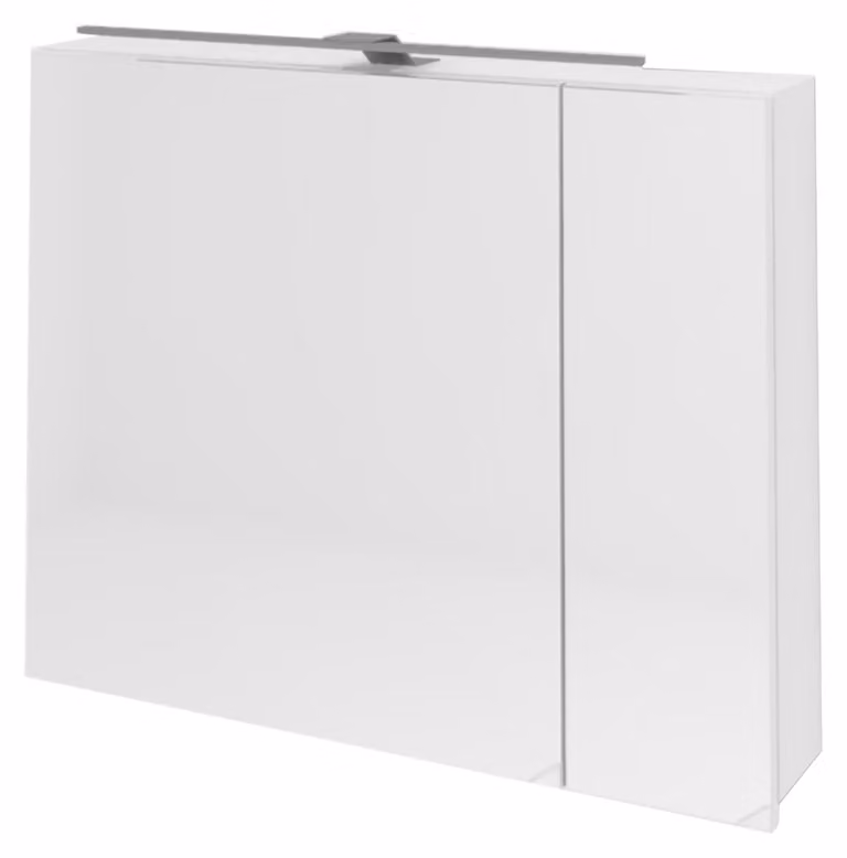 Kolpa OXANA, mobiletto con specchio e illuminazione LED, modello TOO 80 WH - LED, finitura bianca, dimensioni S