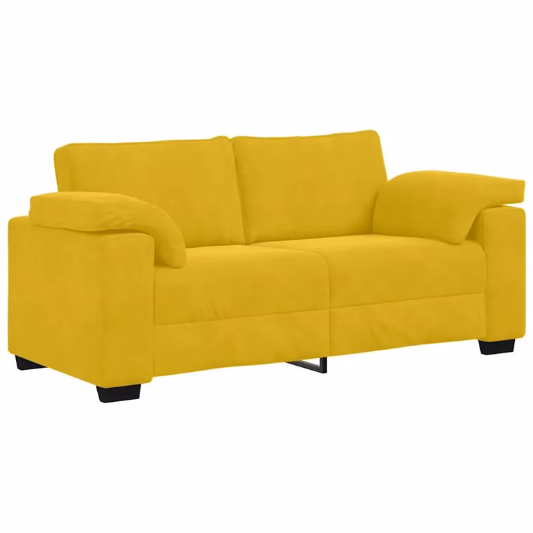 Divanetto moderno vidaXL in velluto giallo L: 180 cm, P: 77 cm, H: 82 cm