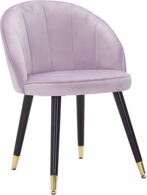 Sedia Loty Hobby Shop Solution in velluto rosa e oro per soggiorno e cucina L/P/H: 57 x 58 x 80 cm