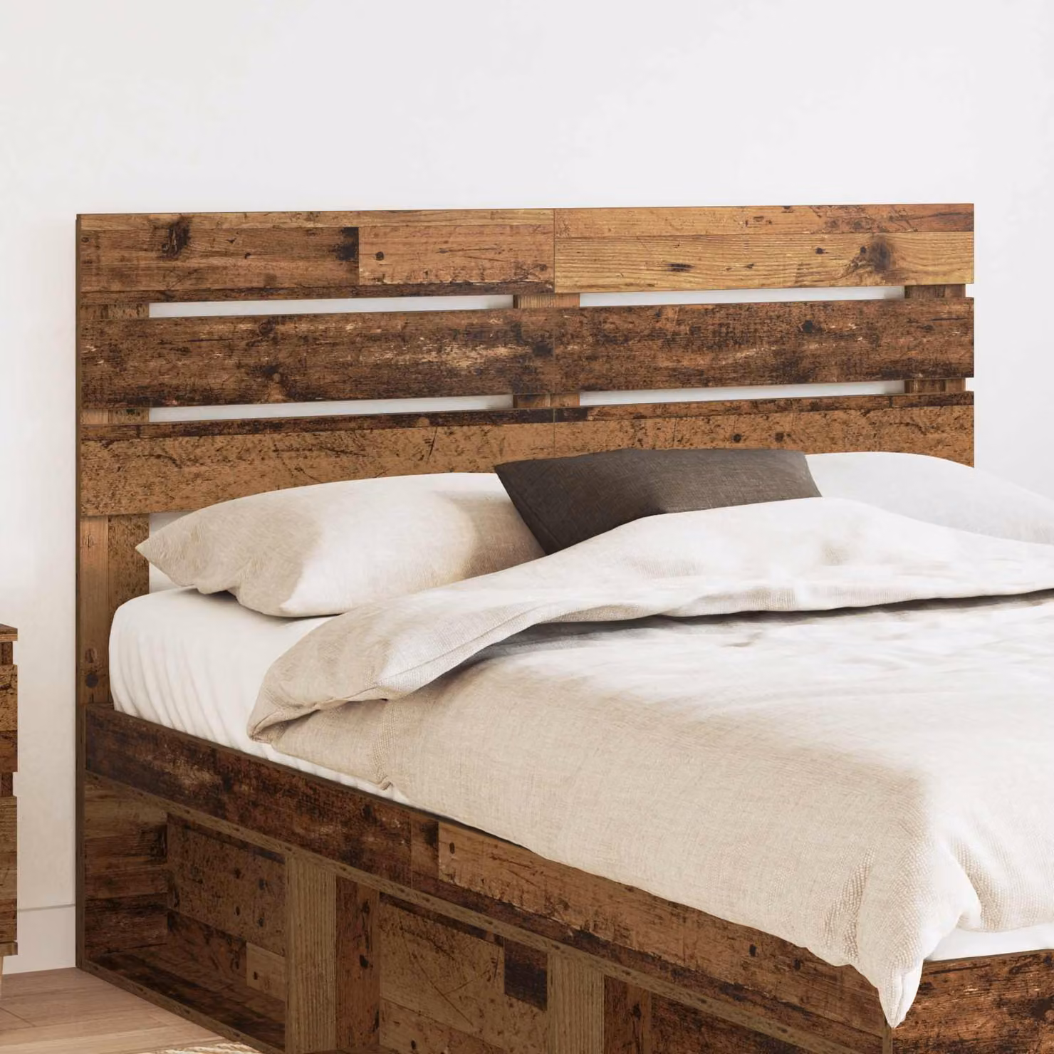 Testiera per letto moderna vidaXL in legno ingegnerizzato color marrone