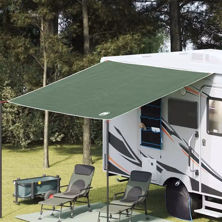 vidaXL Tendone da caravan 240 x 300 cm Impermeabile Verde taffetà