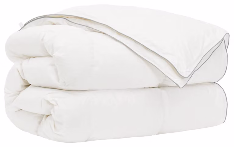 Copertura per letto FULDA, 152 x 203 cm, adatta a tutte le stagioni, 310 GSM, colore bianco