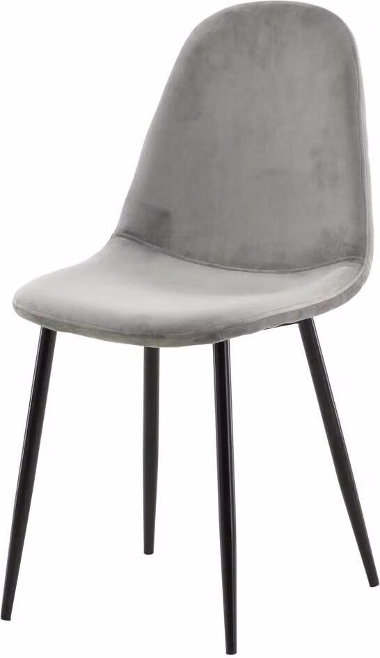 FURNLUX Sedia da sala da pranzo Polar Grigio Scuro E Nero 44cm / Hauptfarbe: Grau / Dimensioni: 44 x 53 x 88 cm