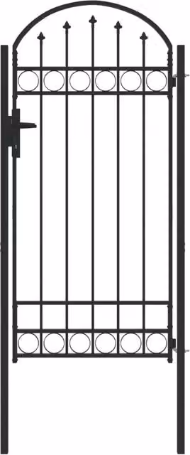 Cancello per recinzione singolo ASSEN in acciaio grigio L: 100 cm, H: 195 cm – 1