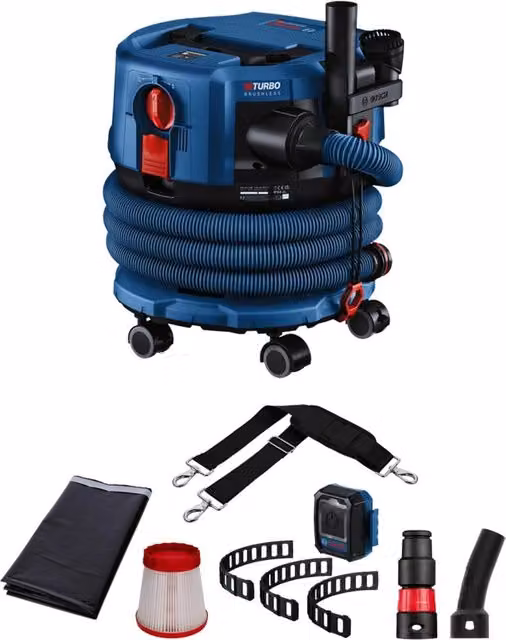 Aspiratore BOSCH GAS 18V-12 MC (Solo corpo + kit di avviamento automatico wireless)