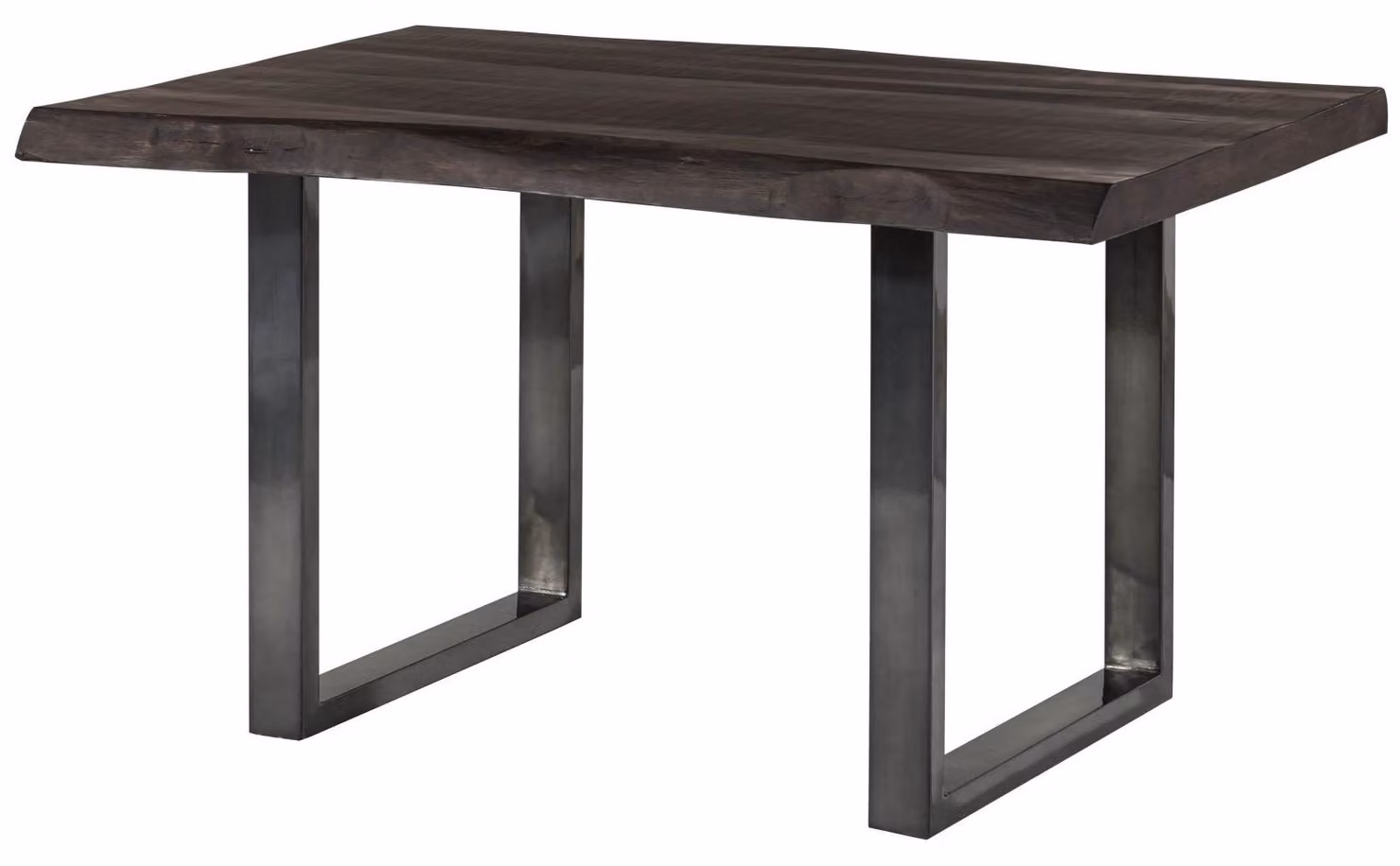 MASSIVMOEBEL24 | FREEFORM 5 tavolo da pranzo in legno di mango - verniciato grigio / gambe in ferro U antracite lucido 160x90