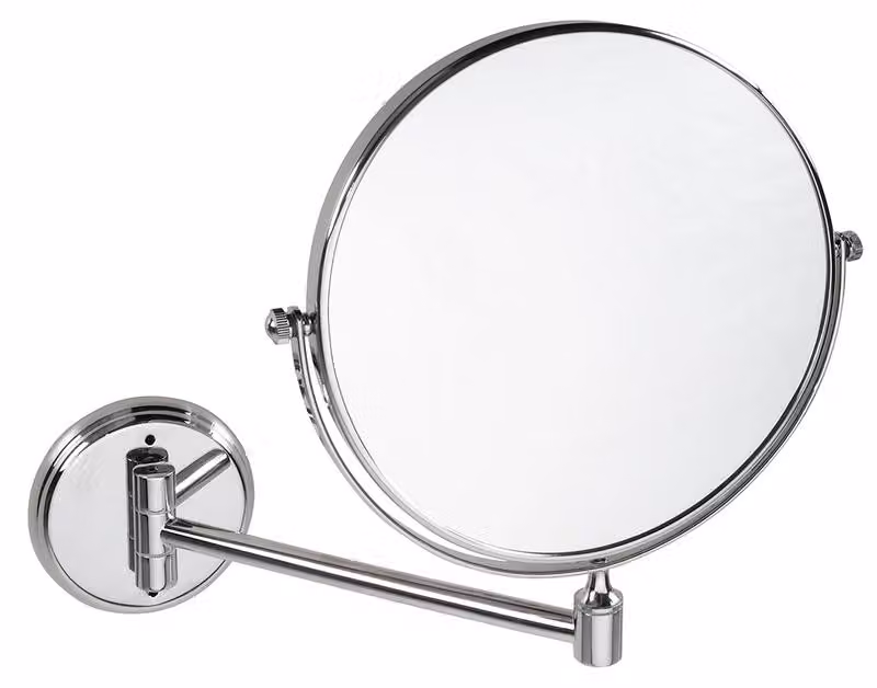 Specchio cosmetico Bemeta a doppia faccia, economico, diametro 200 mm, cromato