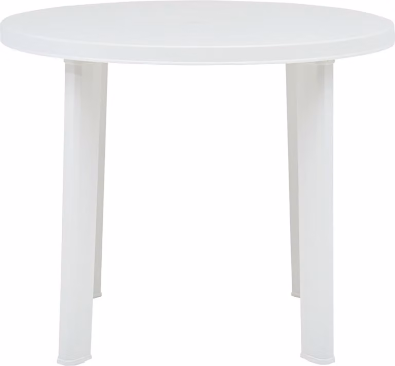 Tavolo da Giardino Bianco 89 cm in Plastica