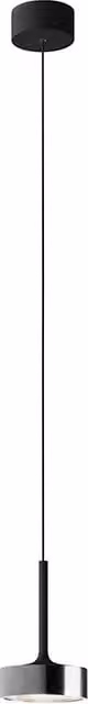 Lampada a sospensione Hole Rossini Group in alluminio Nero/Cromo con LED da 13W, 3000K, 38°, IP20, CRI90